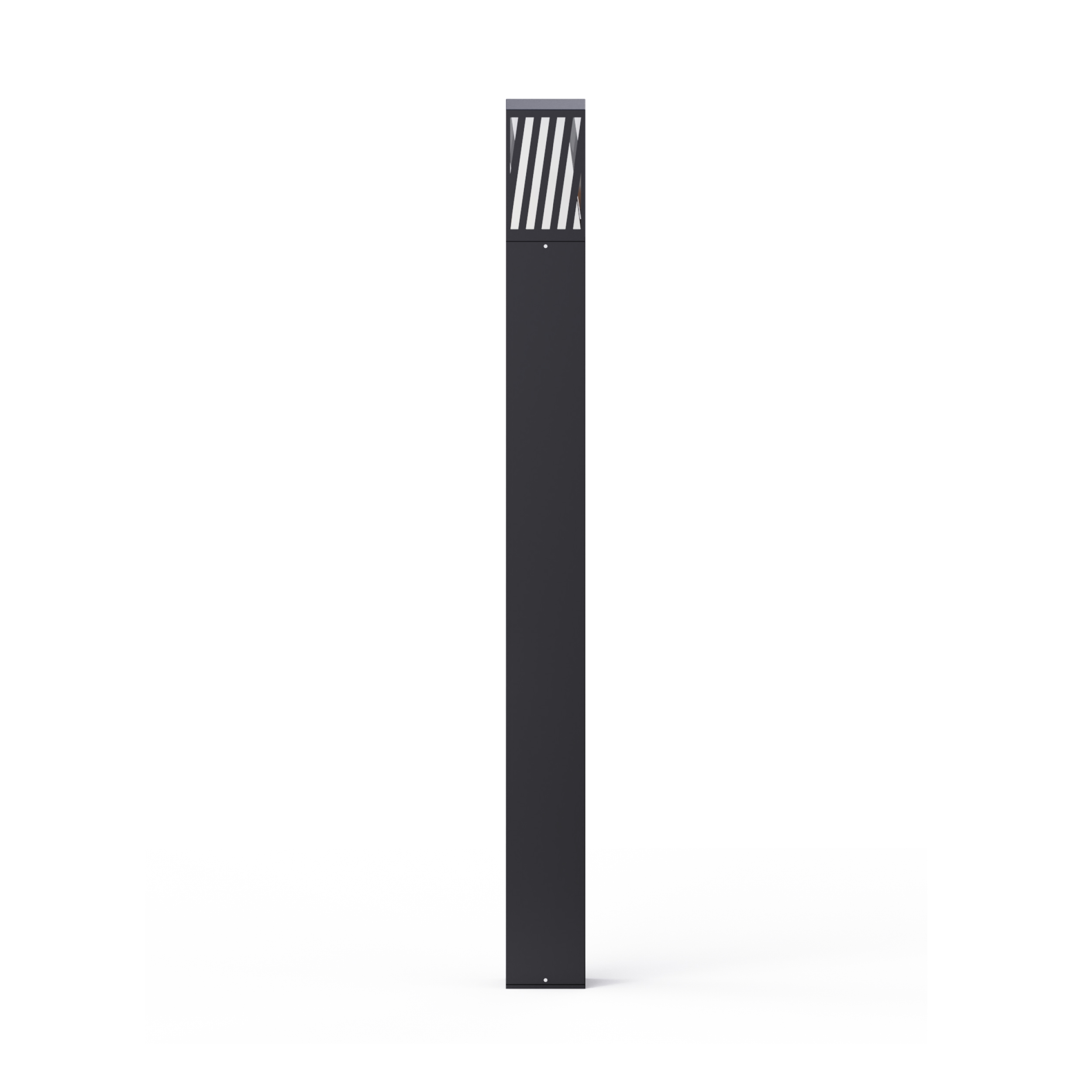 Contemporary LED bollard light series with interchangeable bases (GX53, E27, GU10) in industrial setting