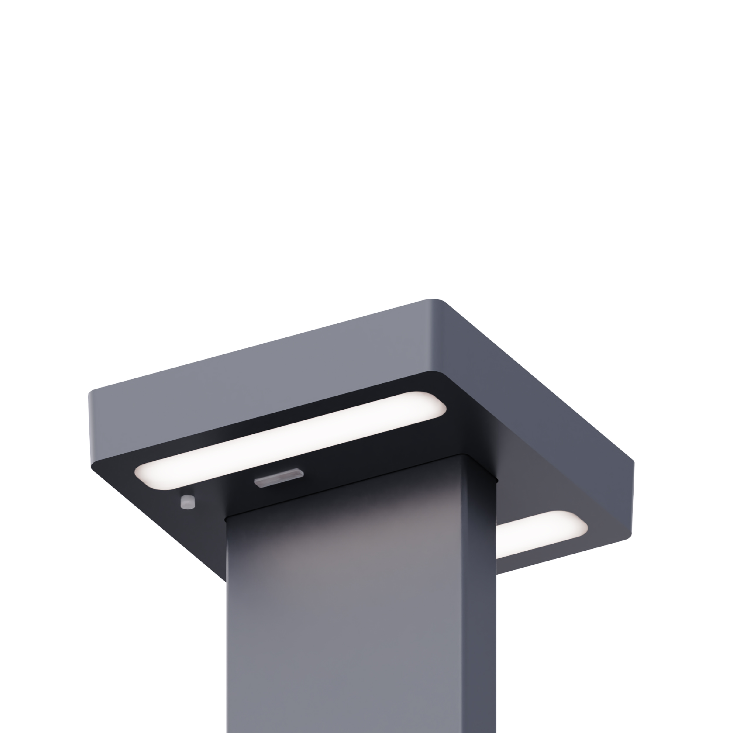 two side lighting solar bollard light 