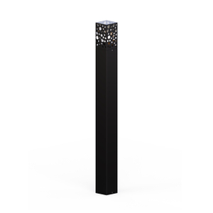 Modern round E27 outdoor bollard light with 35W LED/traditional bulb compatibility