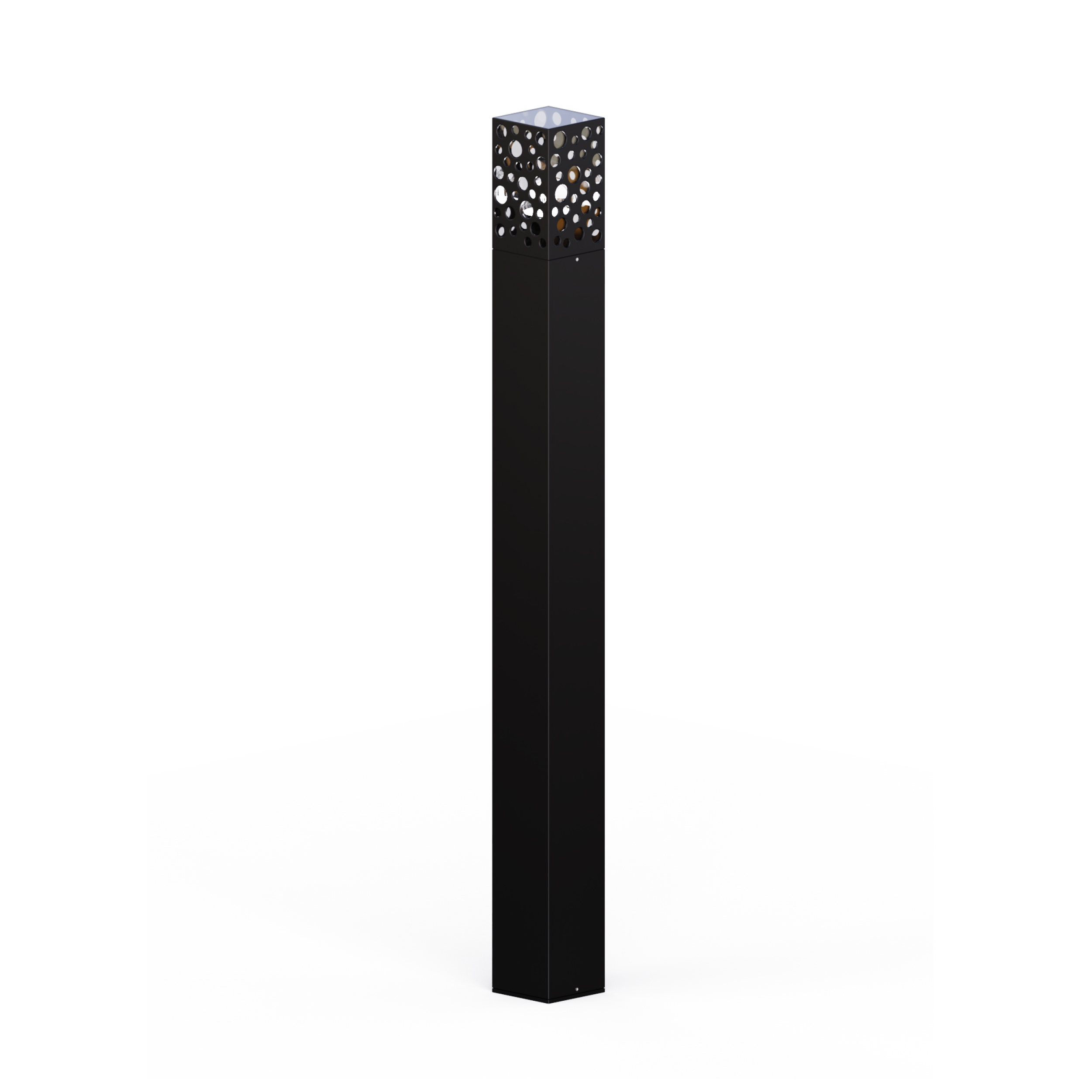 Modern round E27 outdoor bollard light with 35W LED/traditional bulb compatibility
