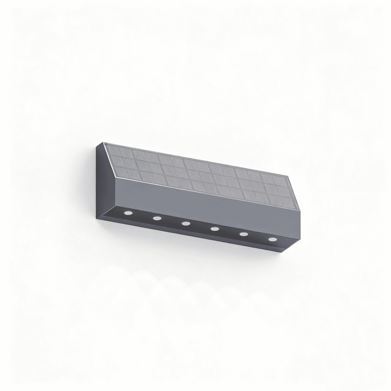 Sleek Solar-Powered Wall Light for Outdoor Illumination