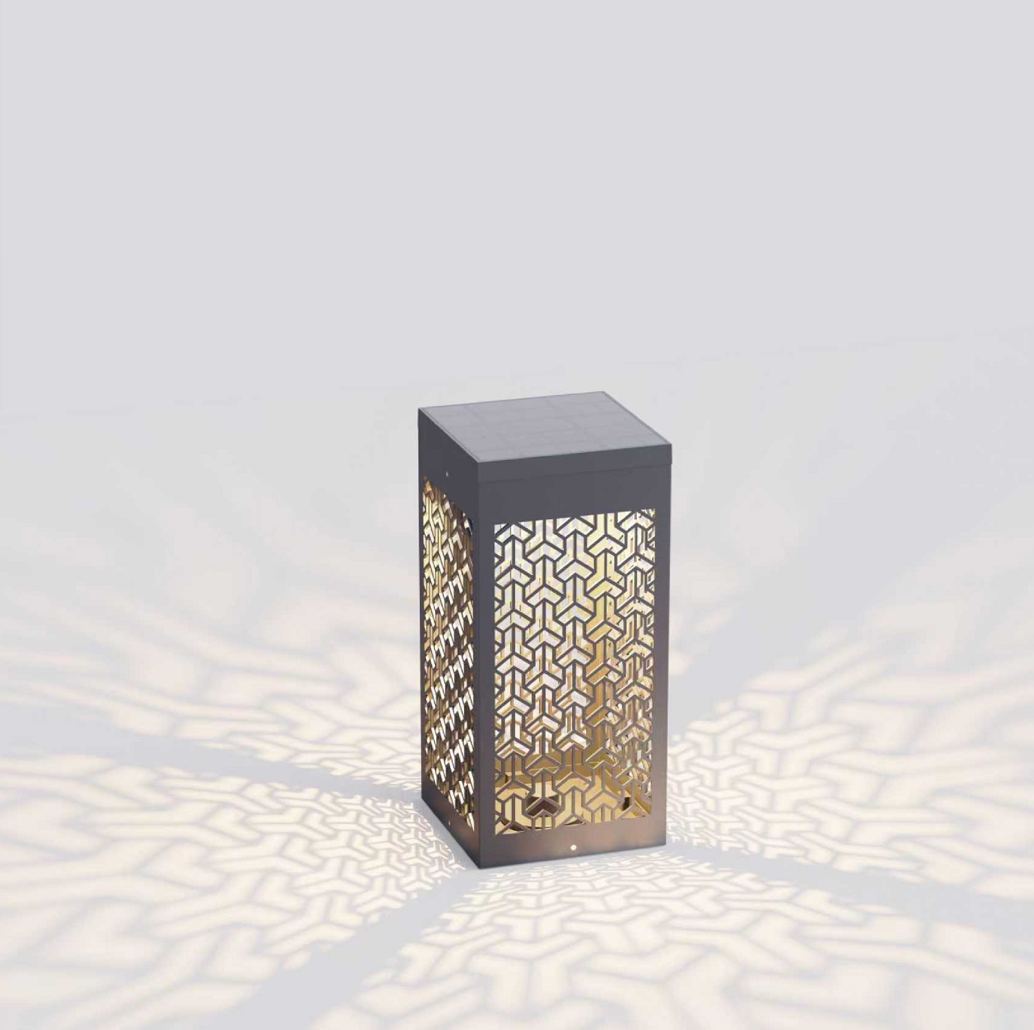 hollow solar powered bollard light for villas