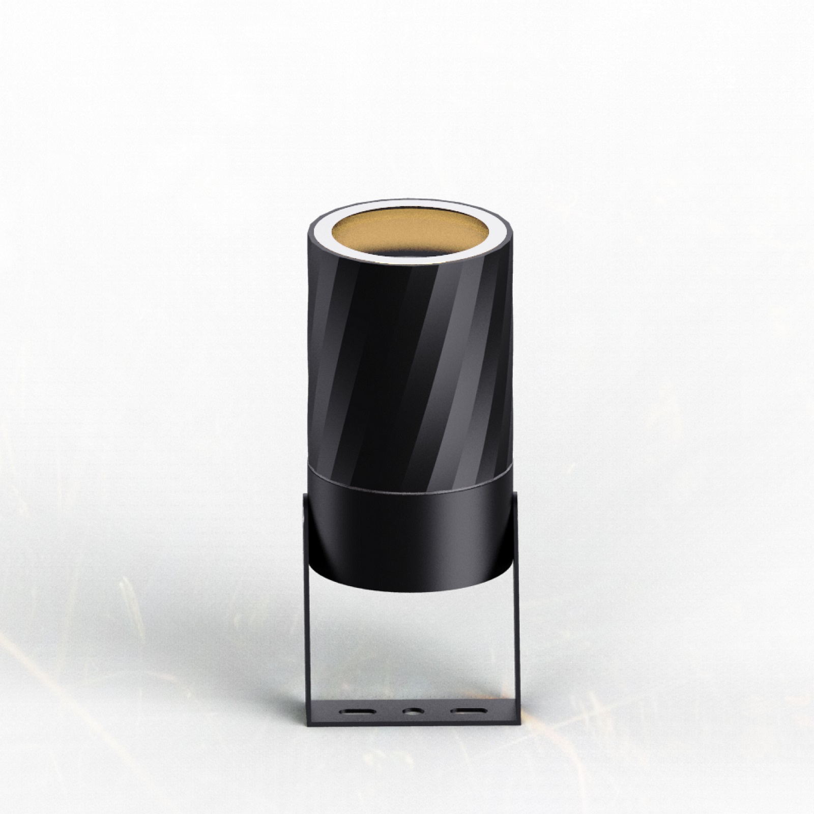 Sleek Black Directional Lighting Fixture Ideal for Illuminating Trees and Shrubs