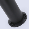 black aluminum solar bollard light