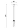 dimension of solar led garden stake light