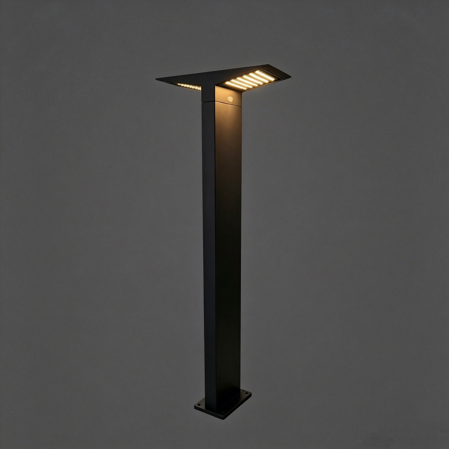 double head hybrid solar garden light