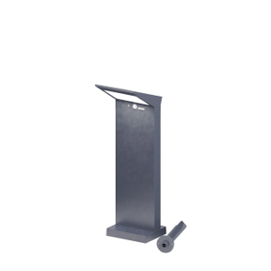 titled design solar panel bollard light