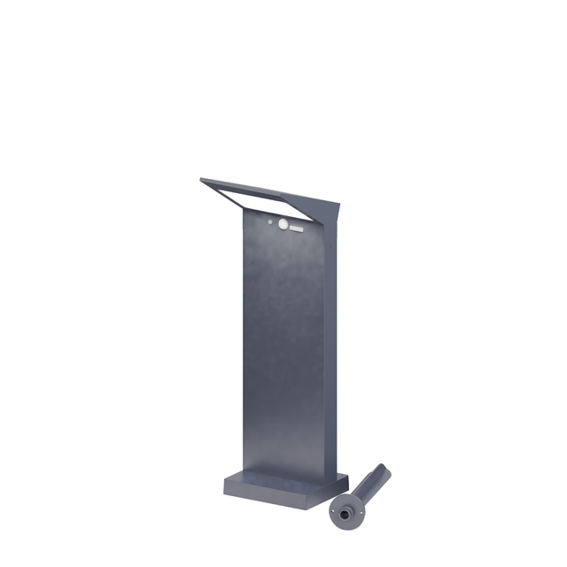 titled design solar panel bollard light