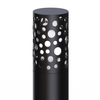 Circular garden bollard lamp with standard E27 socket installation