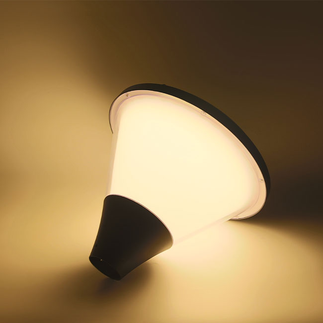 warm color solar lamp post