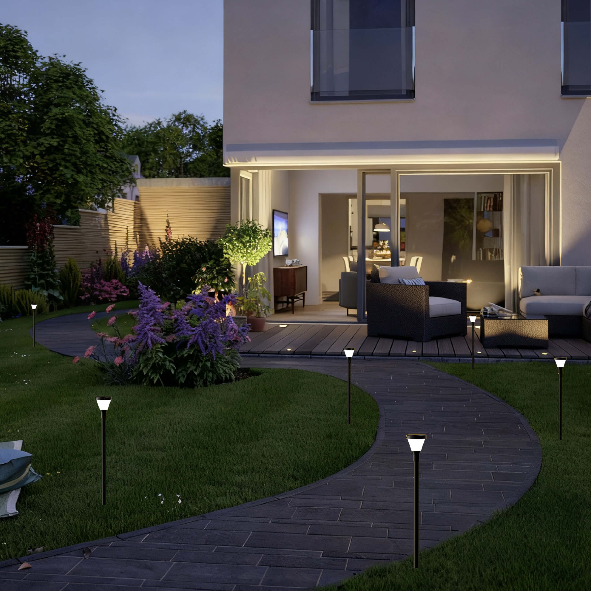 ground spike light for pathway