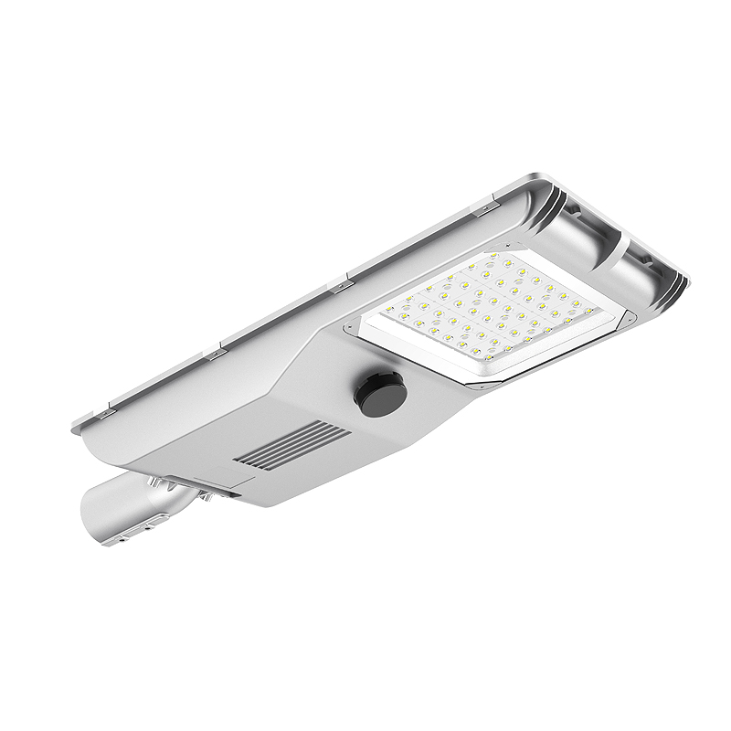 Sleek and Sustainable Solar-Powered LED Road Lighting