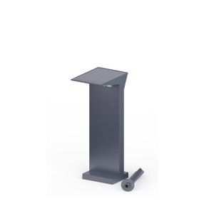 drak grey solar bollard light