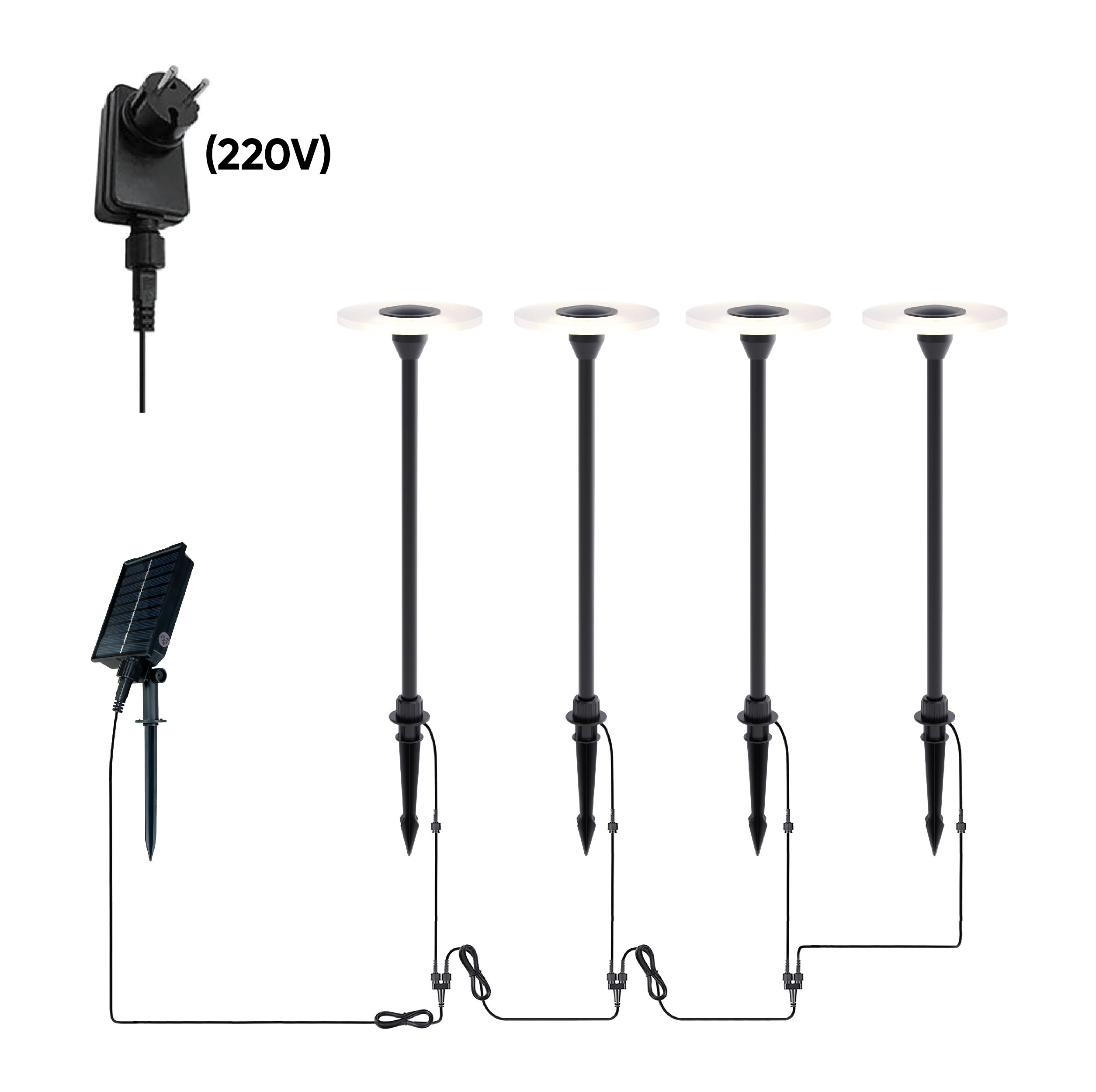 four led spike light for garden 