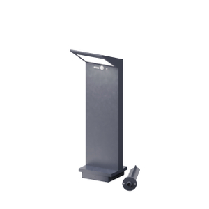 500mm solar bollard light with metal stake
