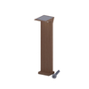 Brown Wood Grain solar bollard light