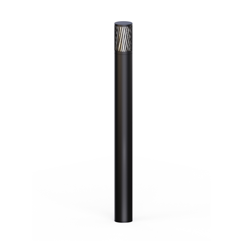 Modern LED bollard light fixture with GX53/E27/GU10 bases in factory production environment