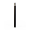 Elegant Anthracite-Colored Aluminum Outdoor Bollard Lamp with Minimalist Square Design and Intricate Perforated Pattern