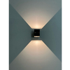 Black square led wall light