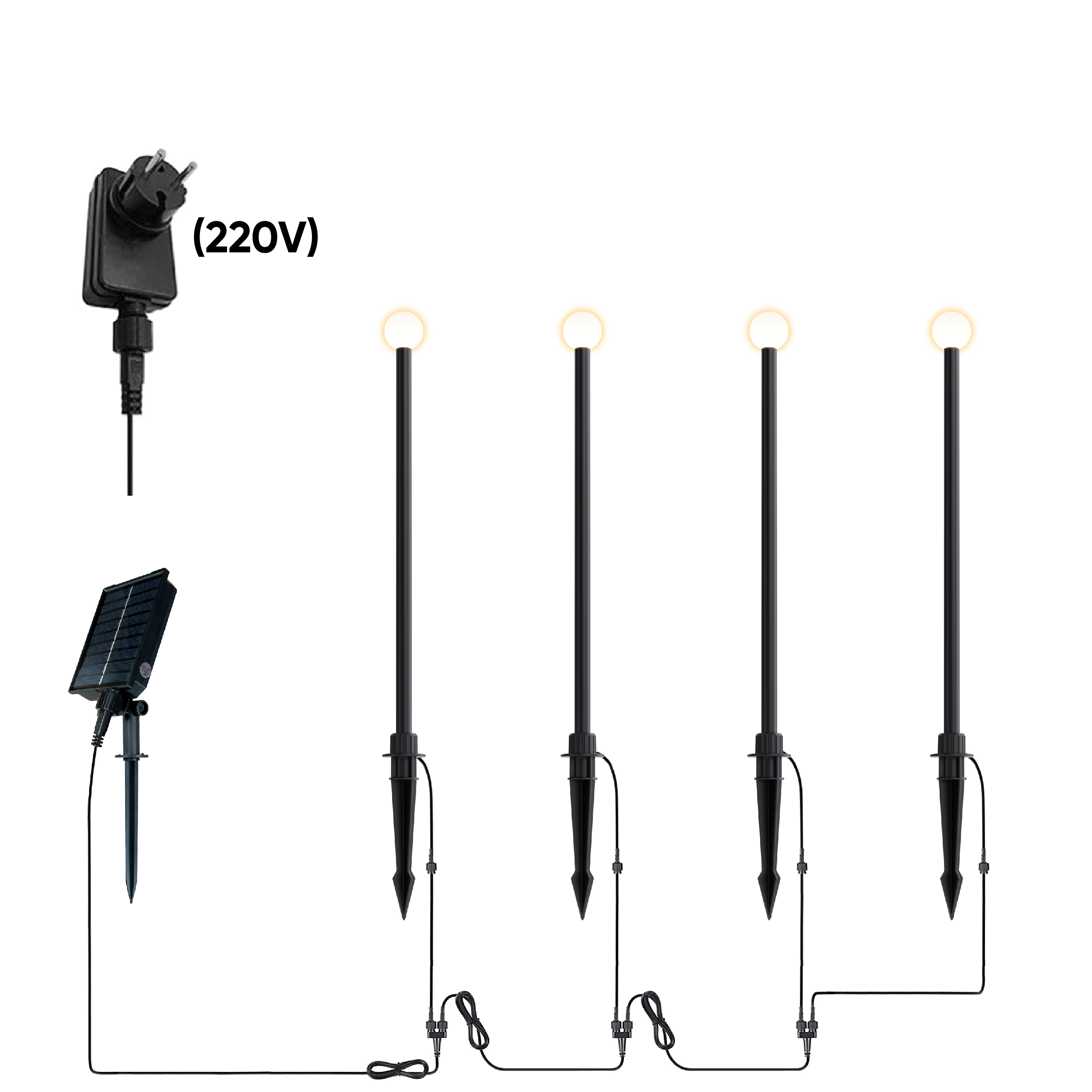 220V round design spike light