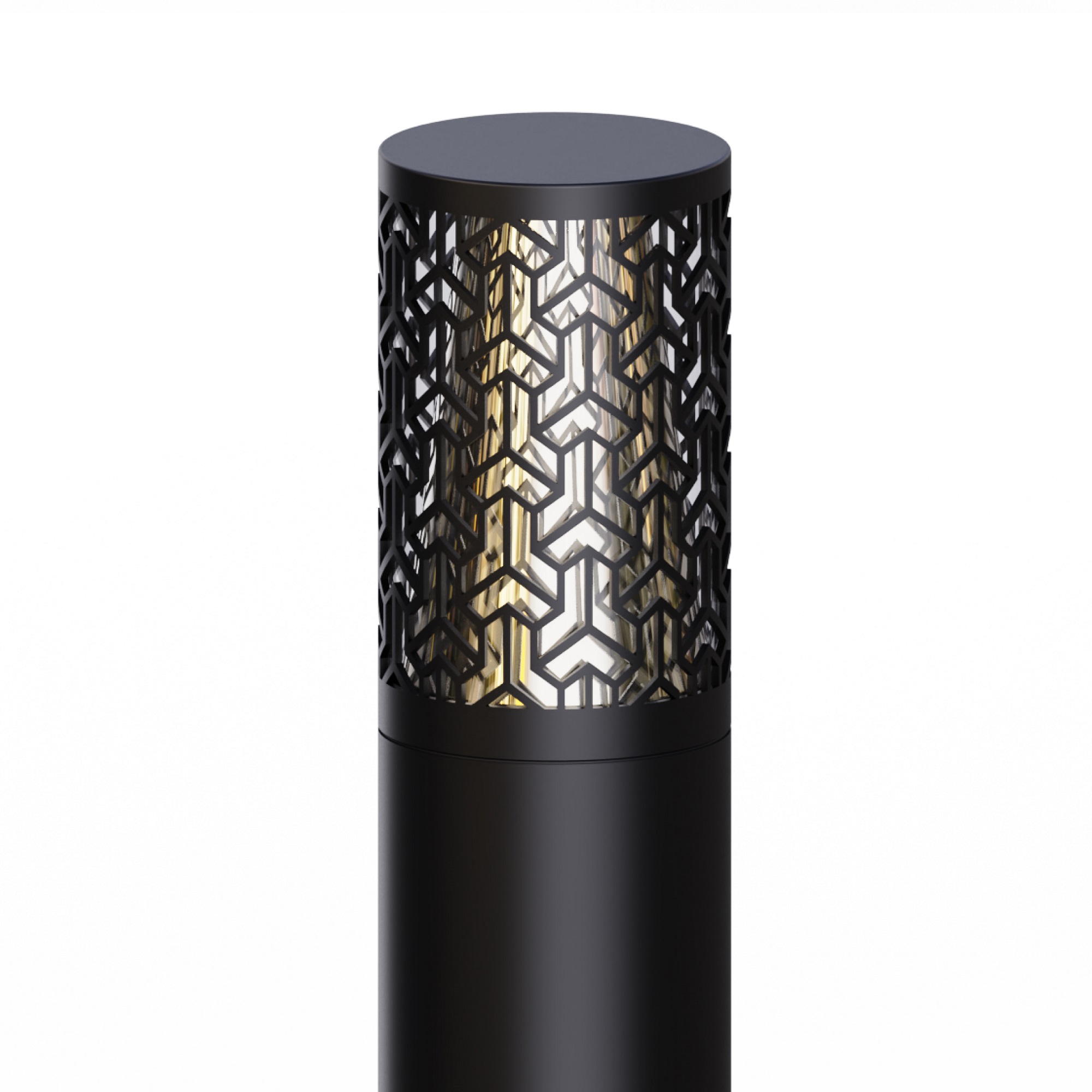Modern Black Bollard Light for Pathways