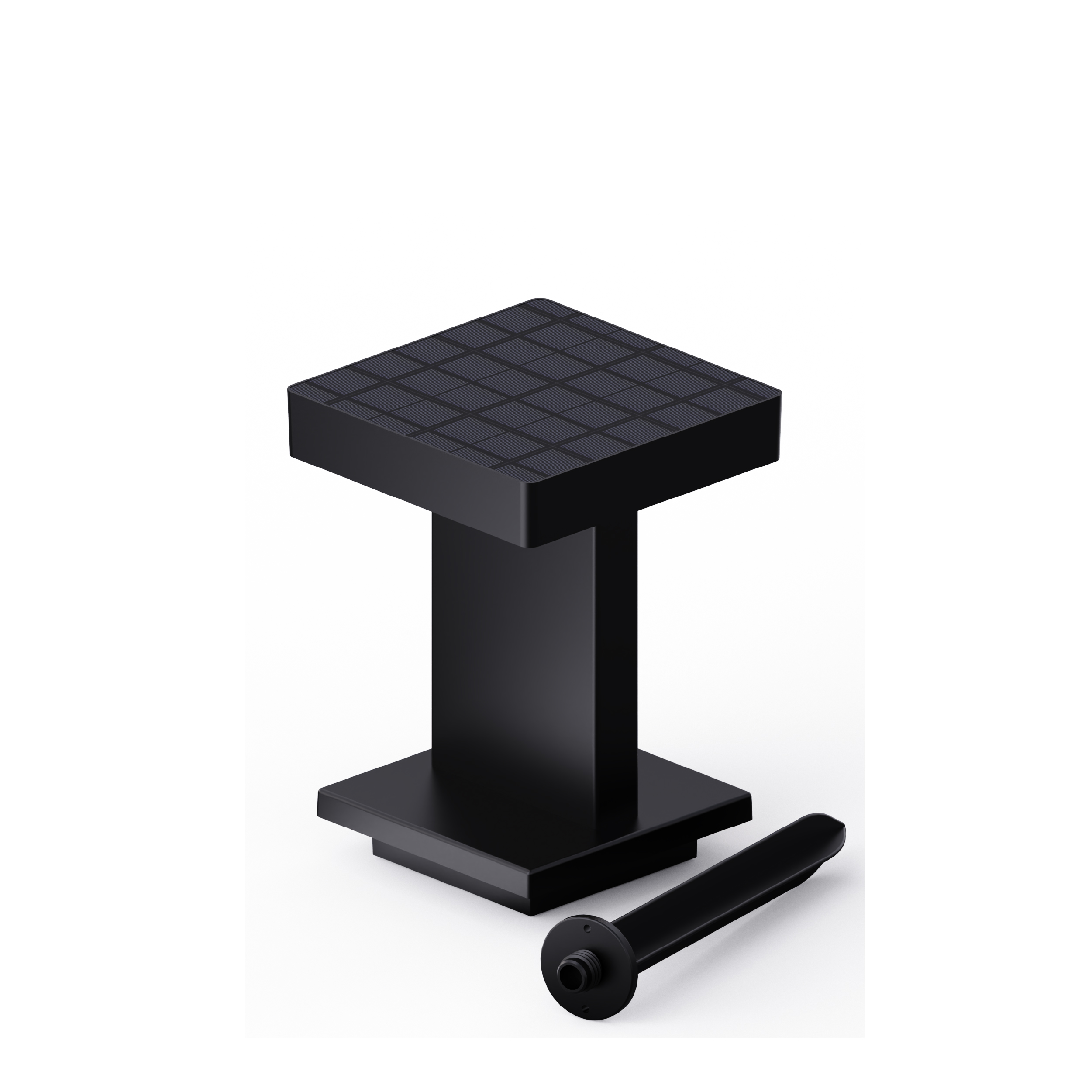 dual light solar bollard light