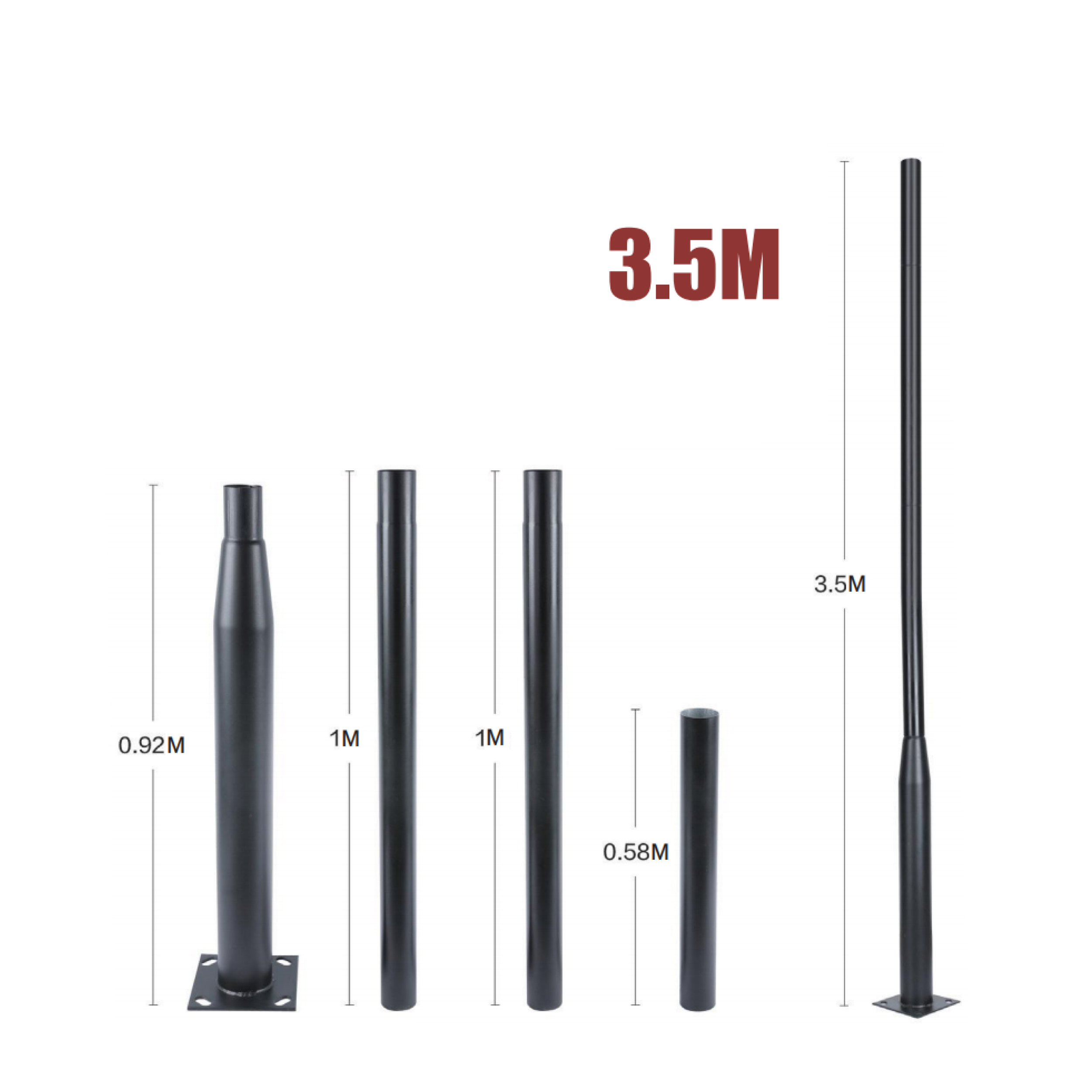 separated light pole