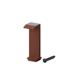 Brownish red solar bollard light