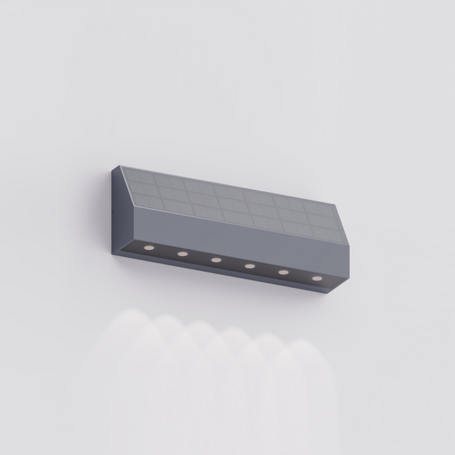 Sleek Solar-Powered Wall Light for Outdoor Illumination