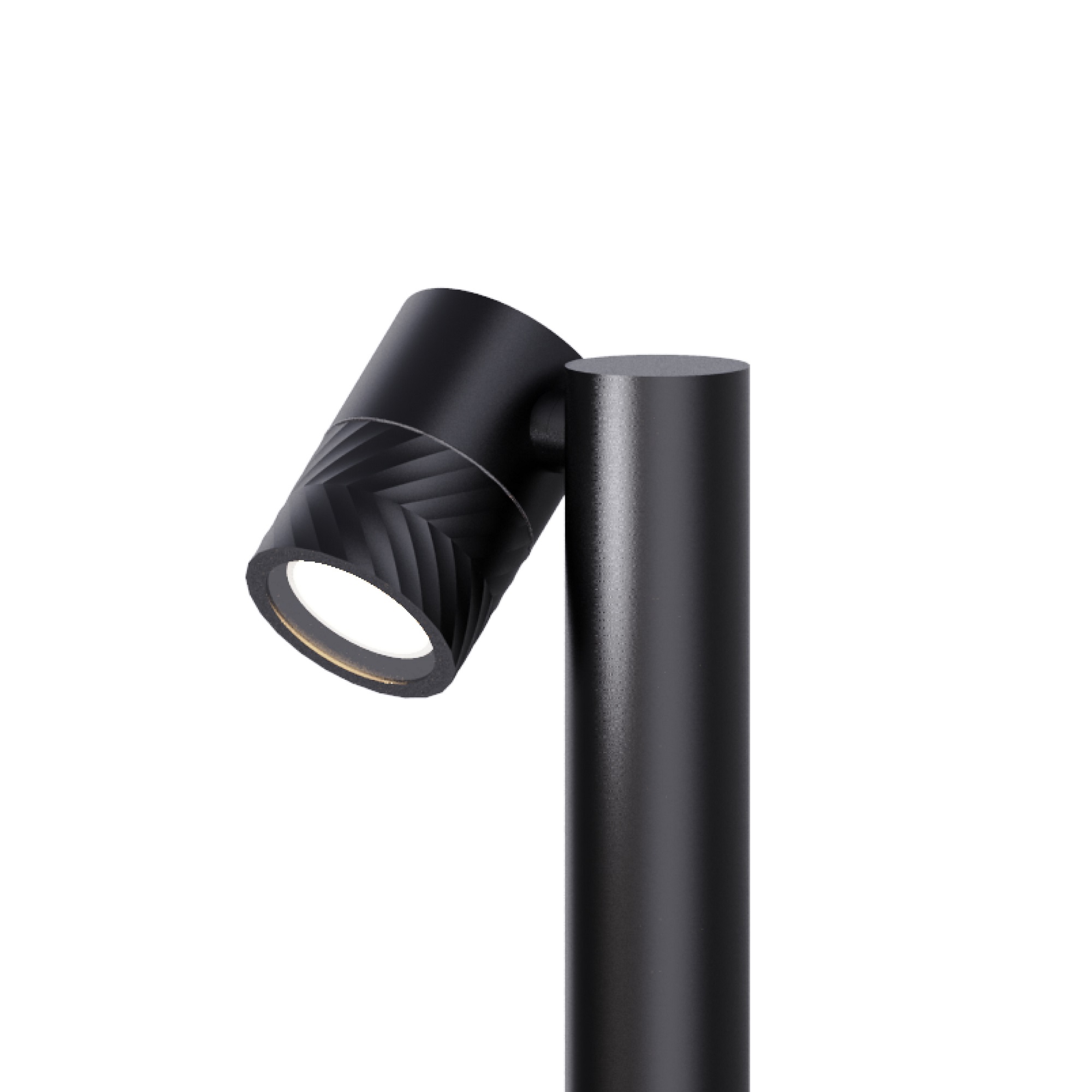 Black GU10 aluminum bollard light 