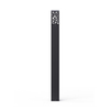 Elegant Anthracite-Colored Aluminum Outdoor Bollard Lamp with Minimalist Square Design