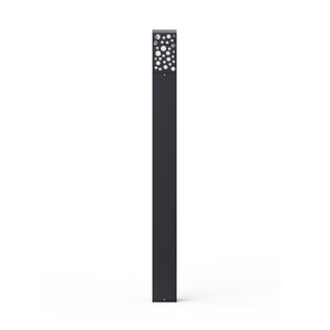 Elegant Anthracite-Colored Aluminum Outdoor Bollard Lamp with Minimalist Square Design