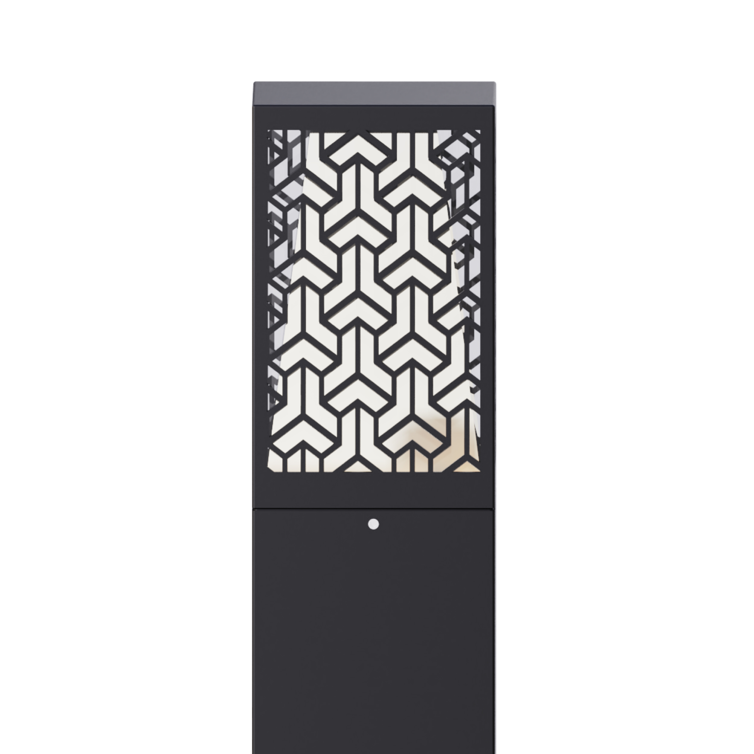 Minimalist Outdoor Pole Light with Textured Surface