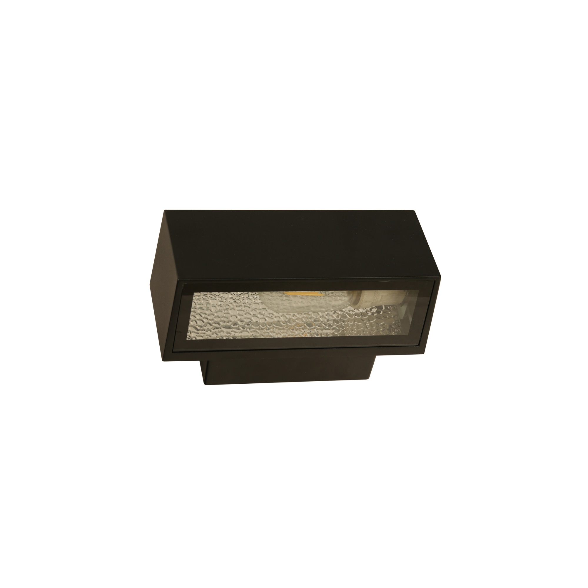An energy-efficient LED outdoor wall light with a minimalist square shape and a frosted glass cover, perfect for enhancing the ambiance of any outdoor space.