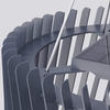 iron material solar floor light