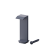 dark grey solar bollard light