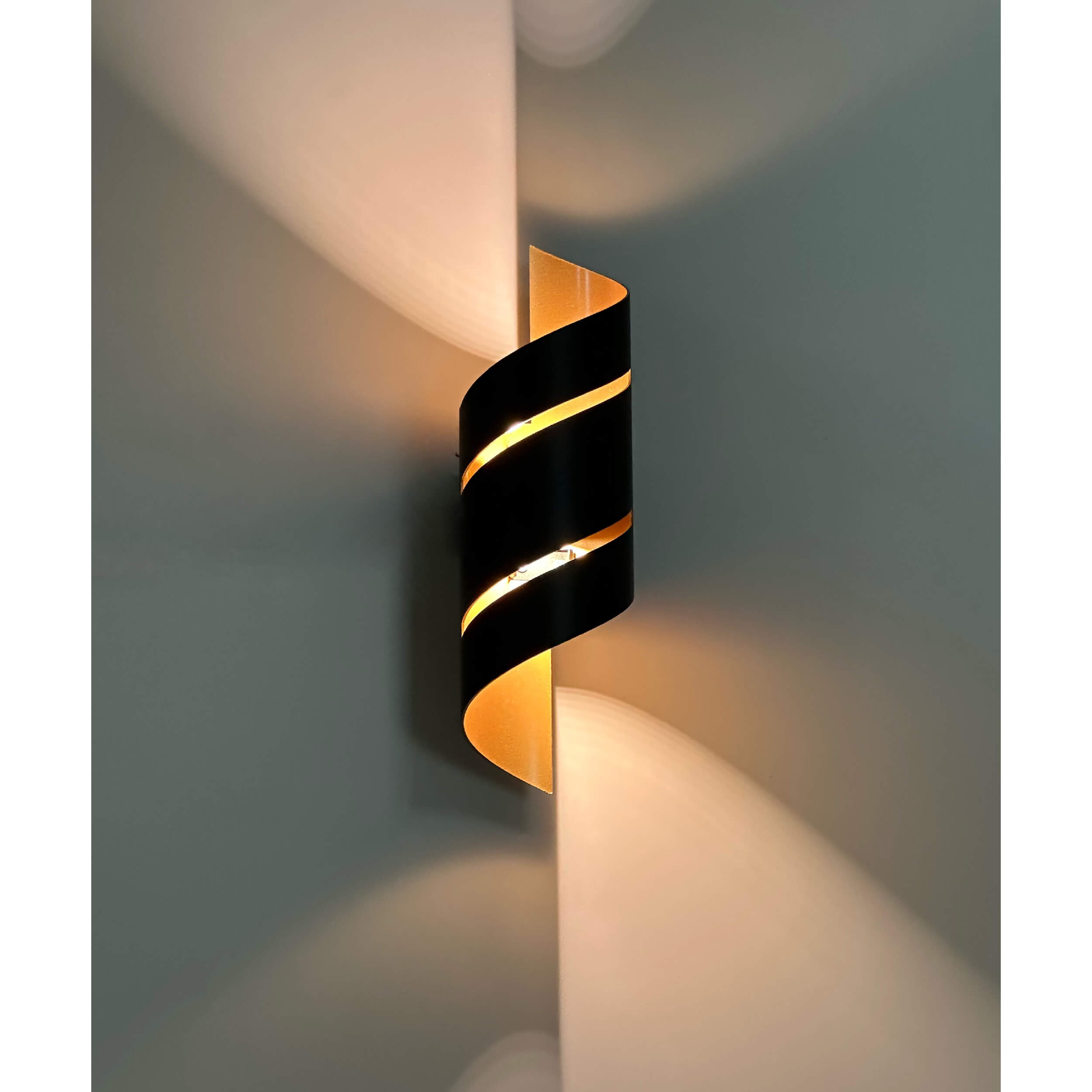 metal gold led wall light
