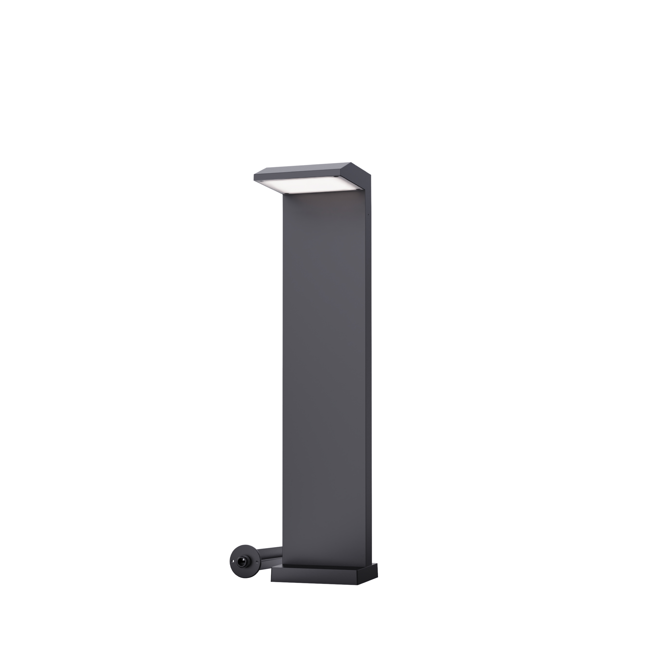 Contemporary Aluminum and Polycarbonate Bollard Light