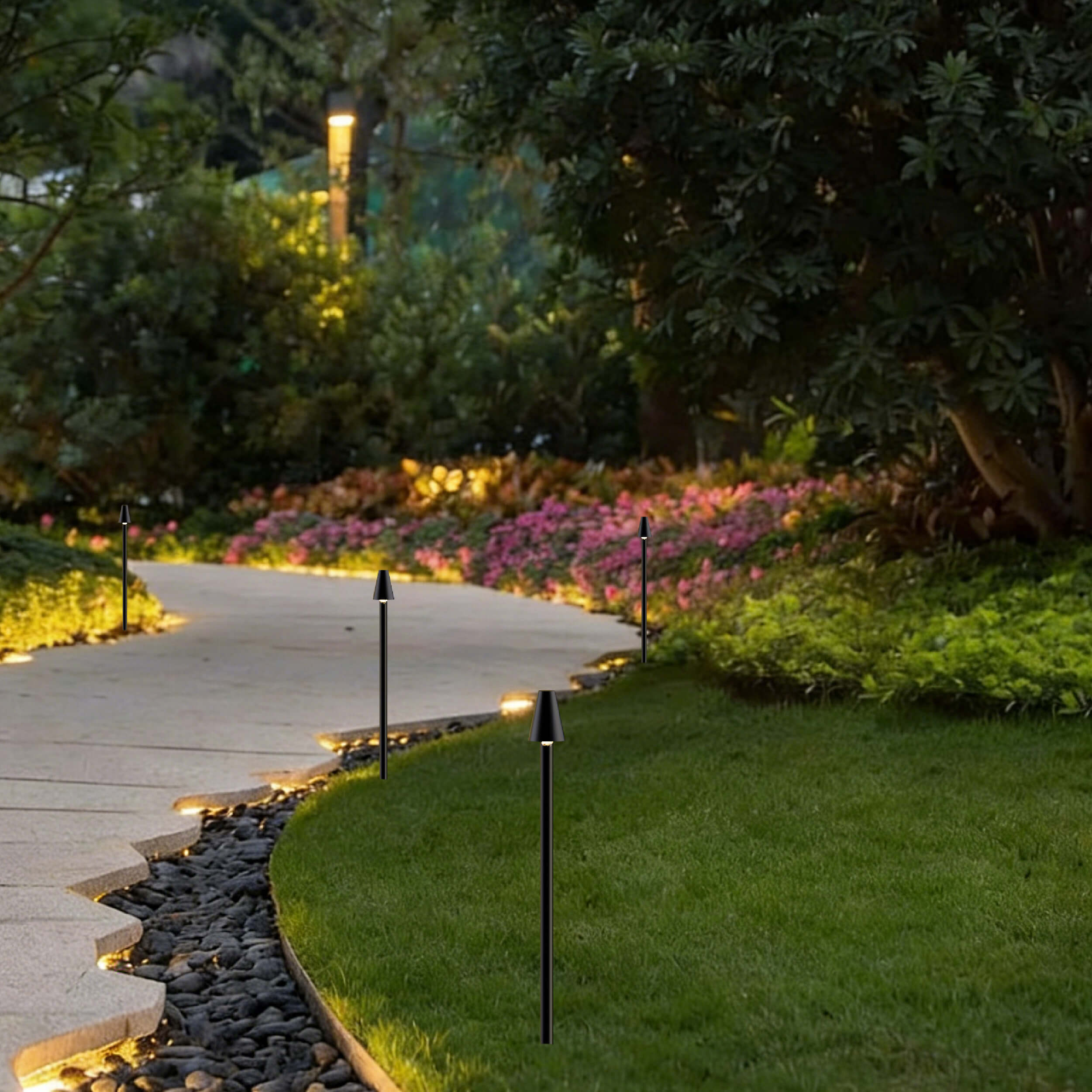 solar scape spike light