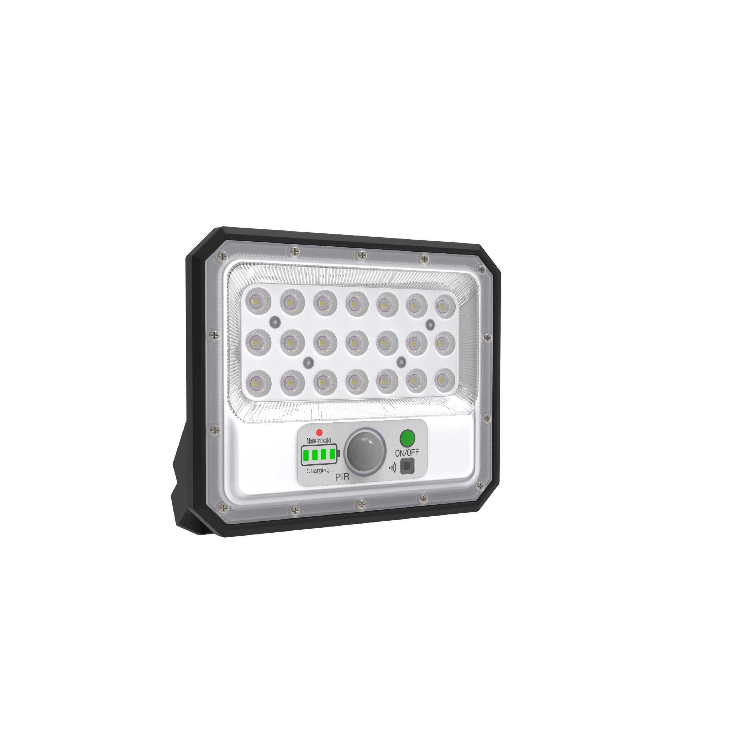 Motion sensor solar flood light