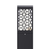 Decorative Pathway Illumination Bollard with Unique Perforated Shade Design, Creating a Warm and Inviting Atmosphere in Gardens, Courtyards, and Outdoor Living Areas