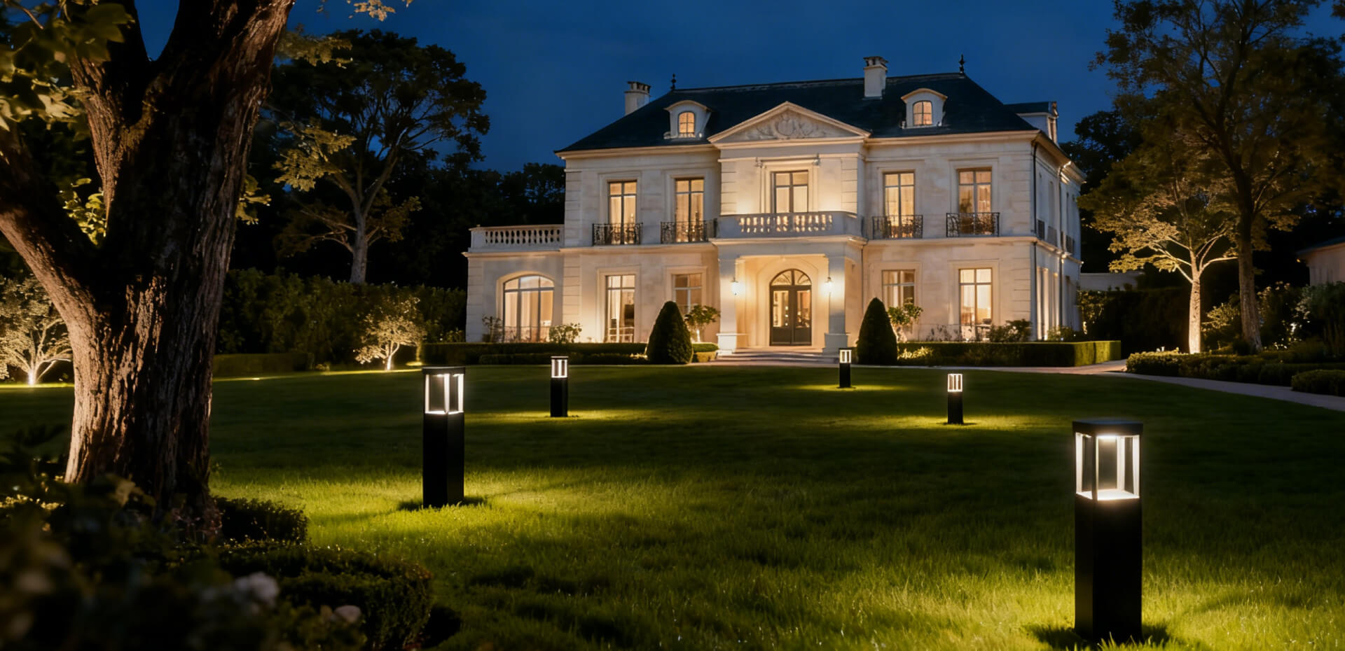 outdoor bollard and wall light with IP65 rated