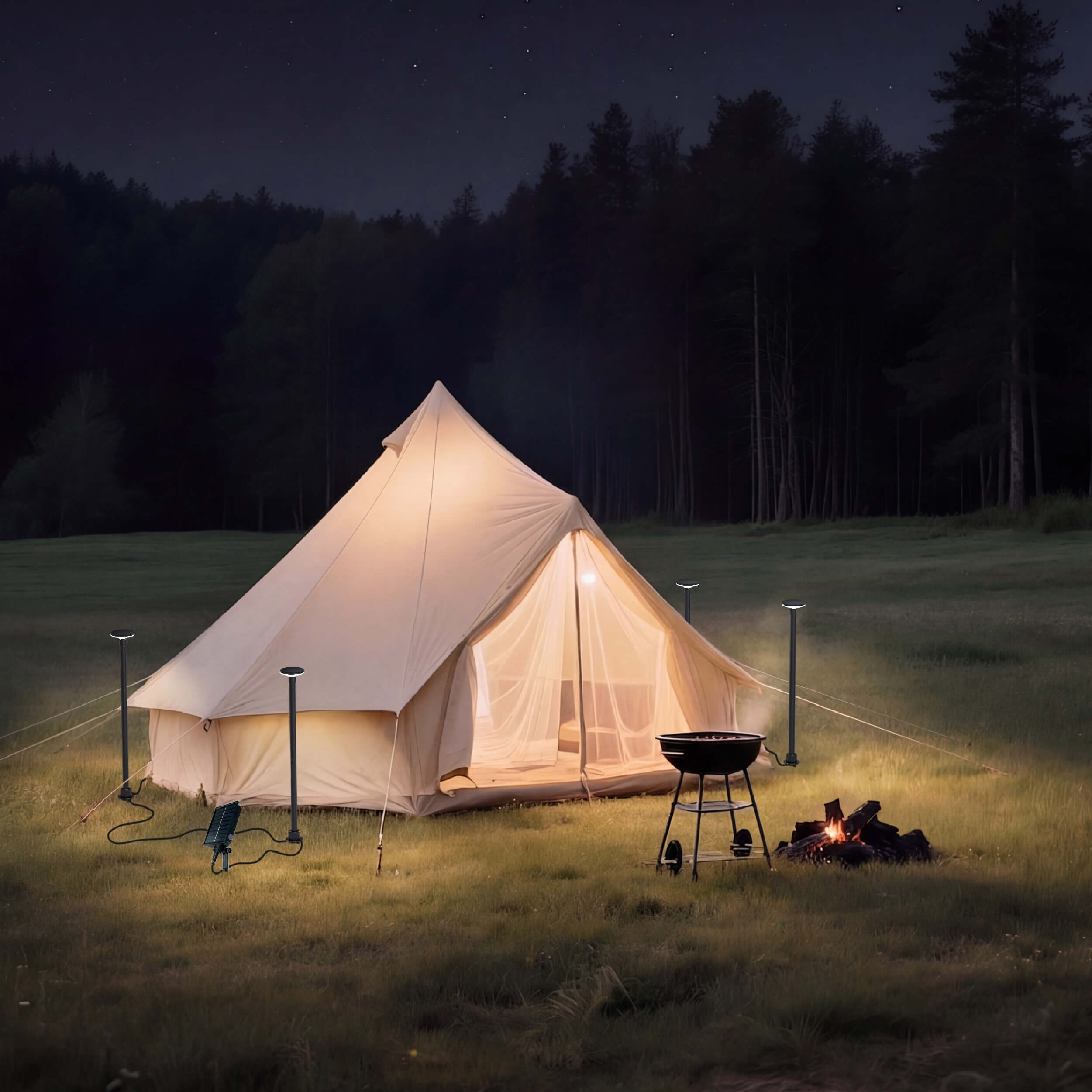 solar spike light for camping