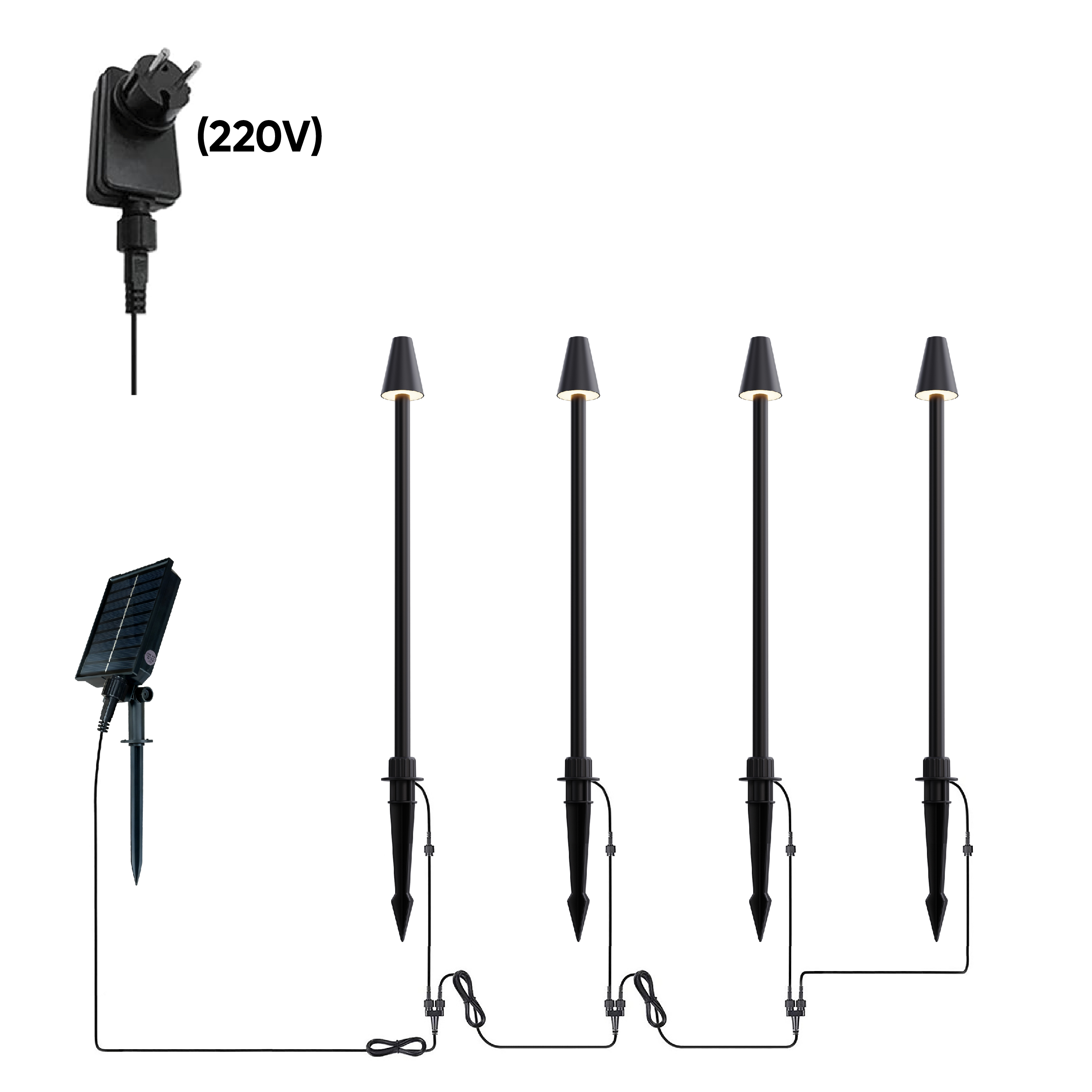 main power solar scape light