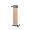 Light wood grain solar bollard light