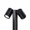 dual head gu10 bollard light with black body