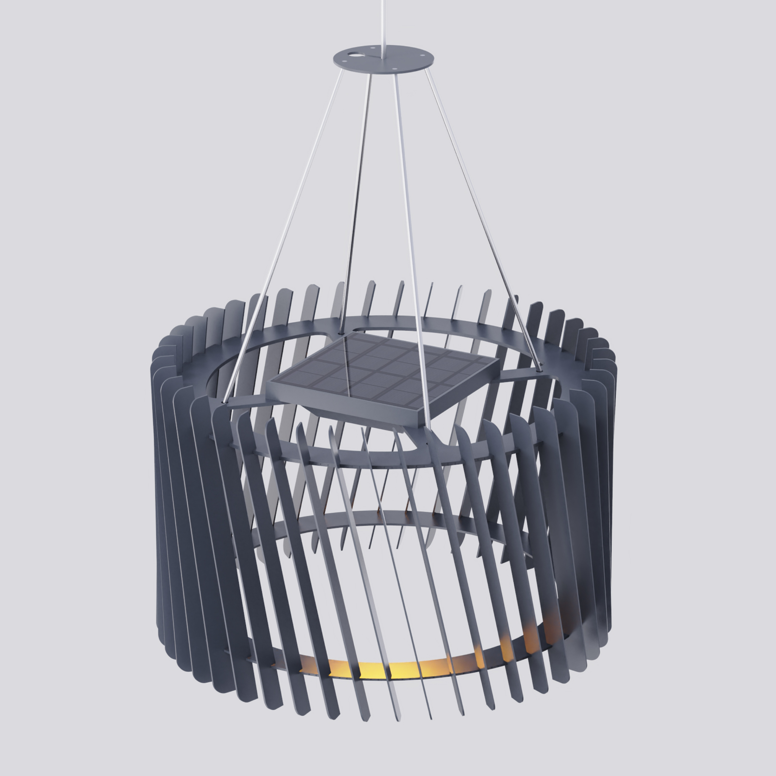 iron solar powered floor light