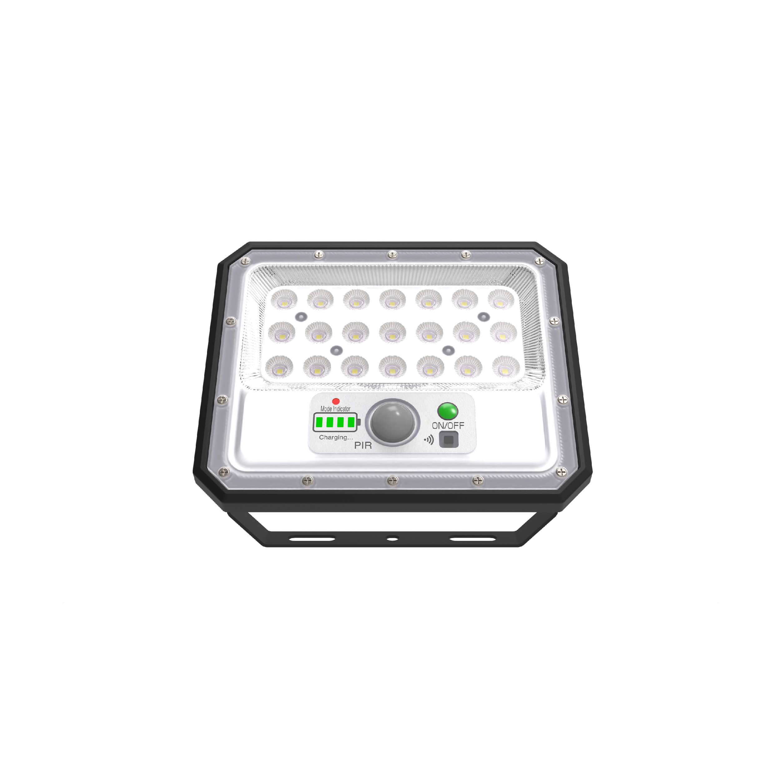 PIR motion sensor solar flood light