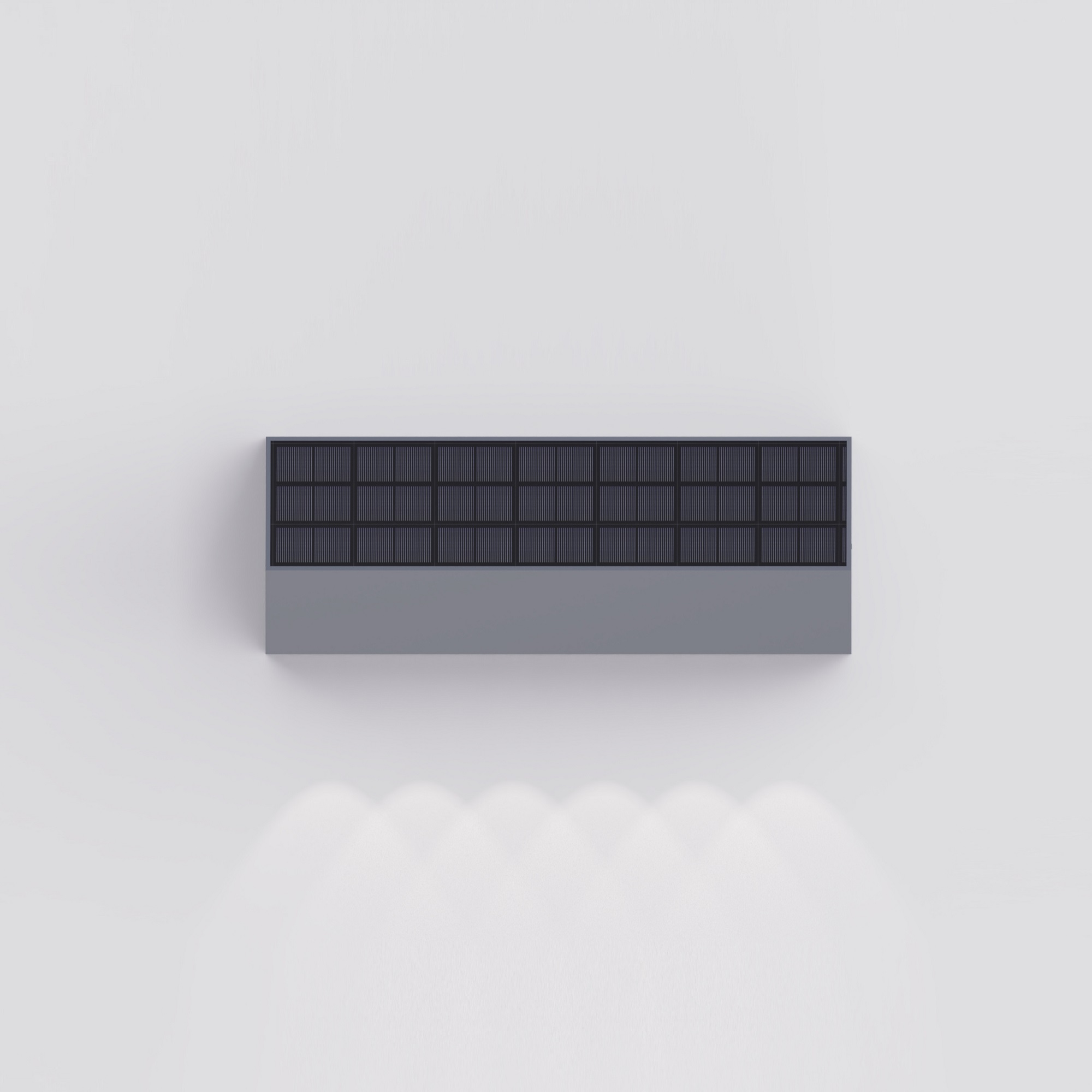 Minimalist LED Wall Sconce with Integrated Solar Panel